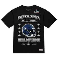 Seattle Seahawks Super Bowl LX Champions T-Shirt Black Taass US