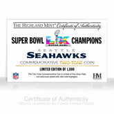 Seattle Seahawks Super Bowl LX Champions Gold & Silver 2-Tone Coin Lifestyle