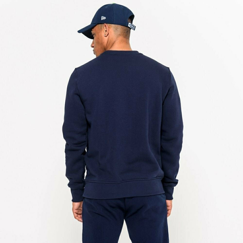Seattle Seahawks Logo Crewneck New Era NFL Sweatshirt Navy Taass US