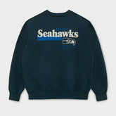 Seattle Seahawks L&L '96 Classics NFL Crew Sweater Navy Fashion