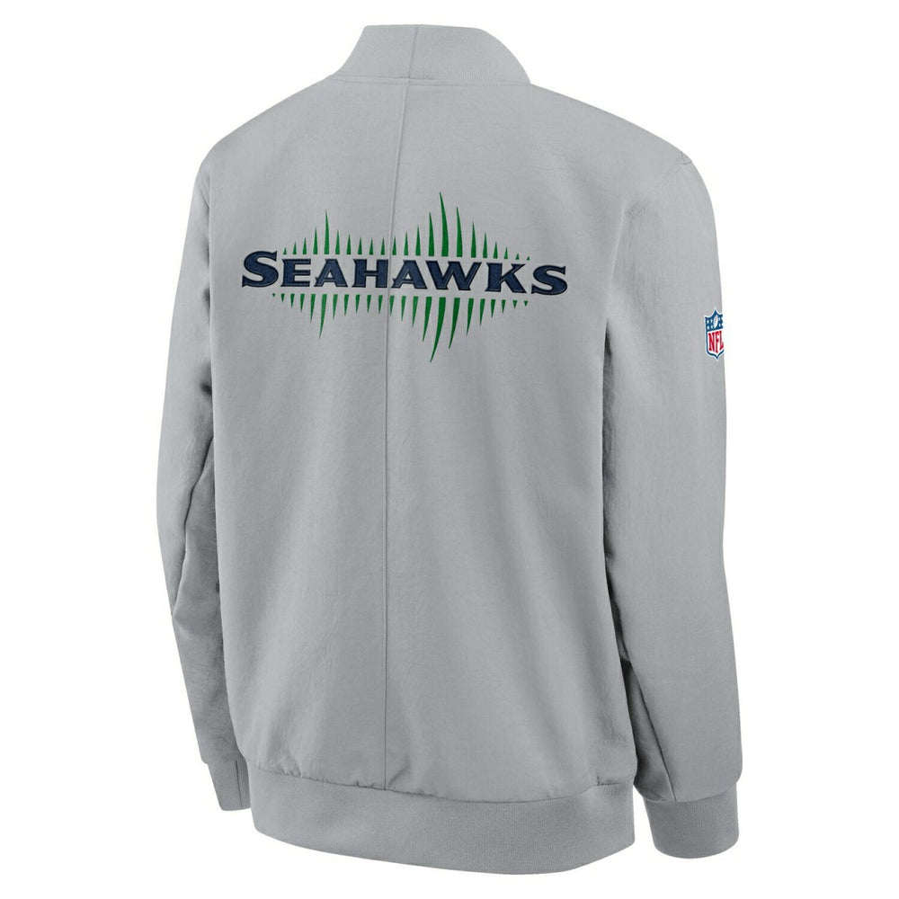 Seattle Seahawks 49ers 2025 Rivalries Sideline Bomber Jacke Grey Classic