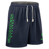 Seattle Seahawks 2025 NFL Sideline Reversible Mesh Nike Dri-FIT Shorts Navy Fashion