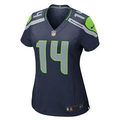 DK Metcalf #14 Seattle Seahawks Nike Game NFL Jersey Navy (WOMEN'S) Classic