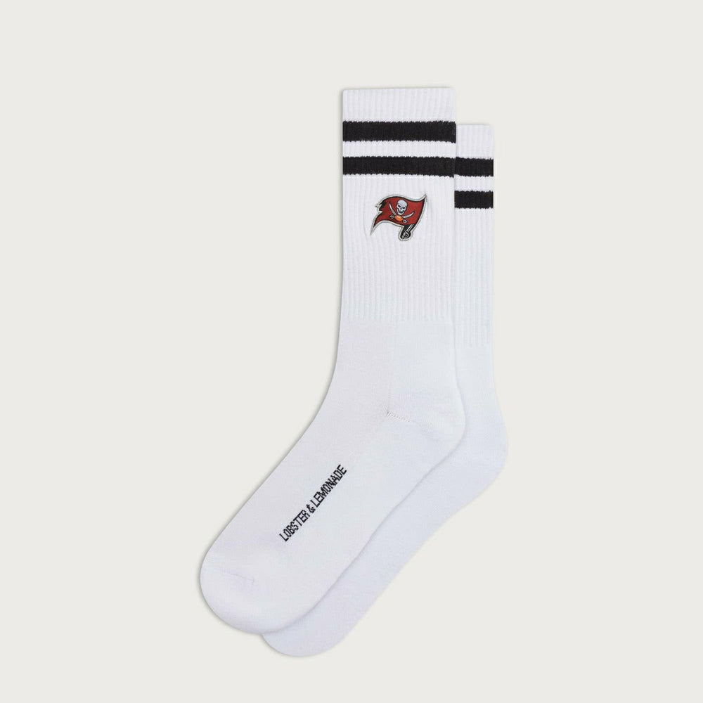Tampa Bay Buccaneers L&L '90 Classics NFL Crew Socks White Taass US