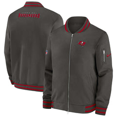 Tampa Bay Buccaneers NFL Sideline Nike Coach Bomber Jacket Taass for sale