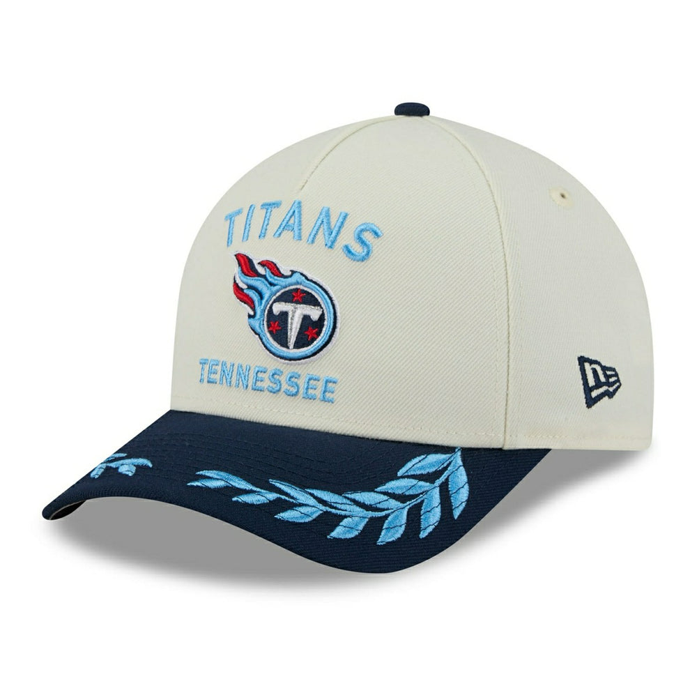 Tennessee Titans 2025 NFL Draft 9FORTY M-Crown A-Frame Snapback Cap Cream Taass US