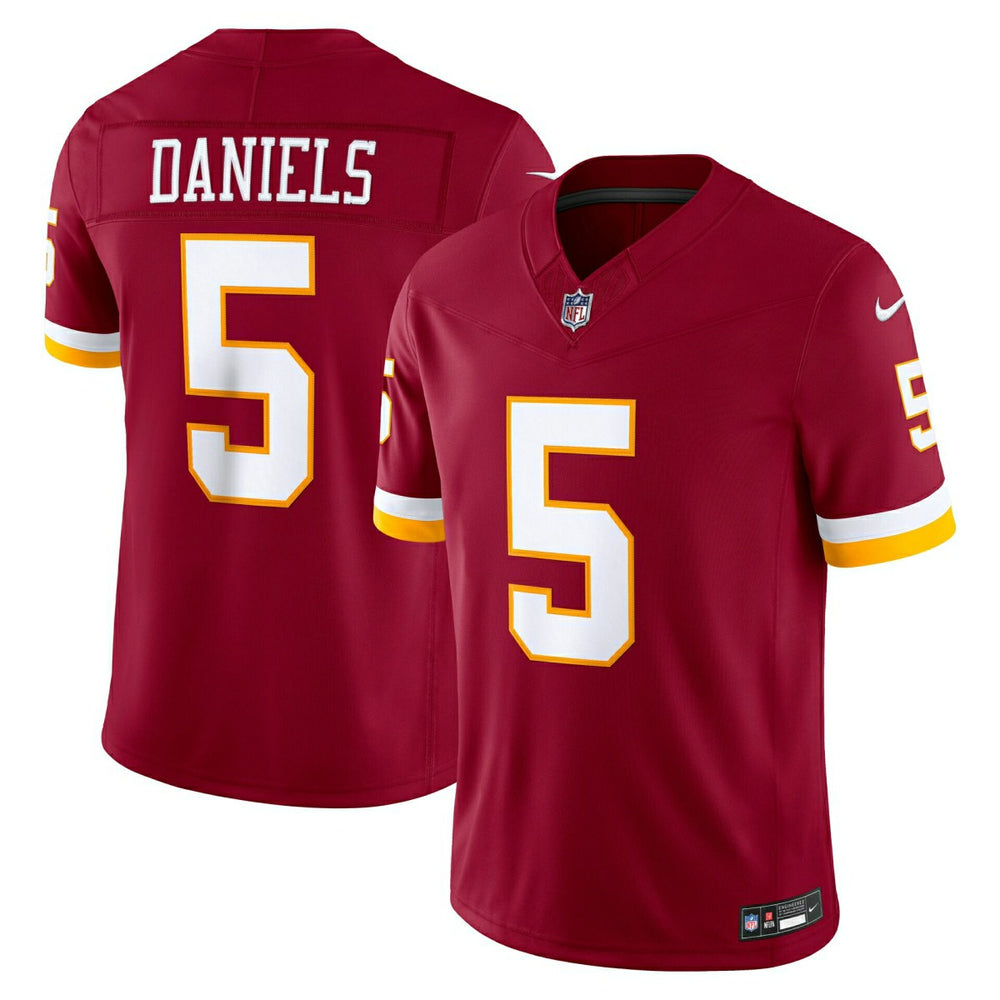 Jayden Daniels #5 Washington Commanders Sewn Down Limited NFL Jersey Burgundy Taass sale