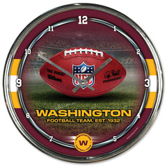 Washington Football Team WinCraft Chrome NFL Wall Clock Taass US