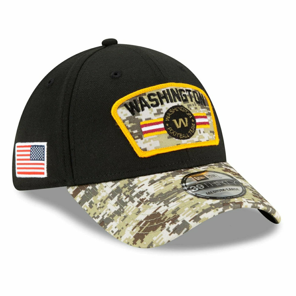 Washington Football Team 2021 NFL On-Field Salute to Service New Era 39THIRTY Flex Fit Cap Taass for sale