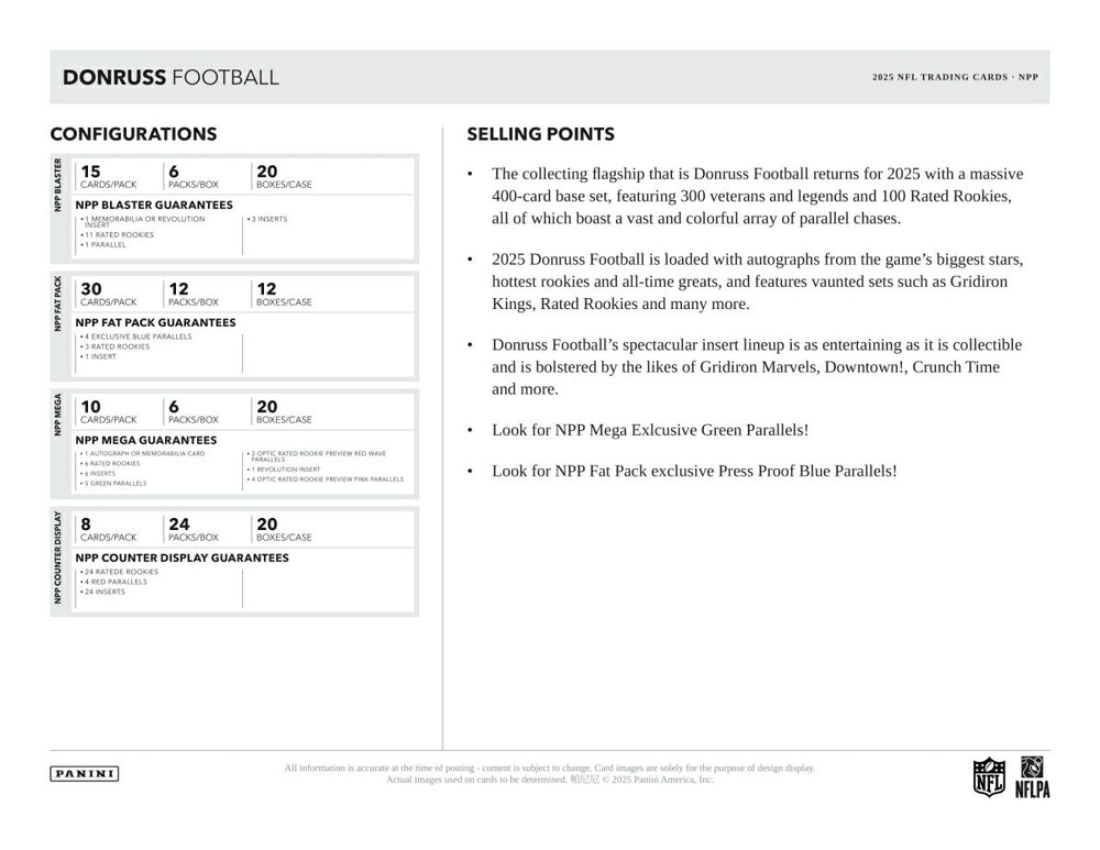 2025 Panini Donruss Football NFL Retail Box Lifestyle