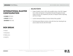2025 Panini Origins Football NFL International Blaster Box Lifestyle