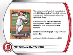 2025 Bowman Draft Baseball MLB Mega Box Taass for sale