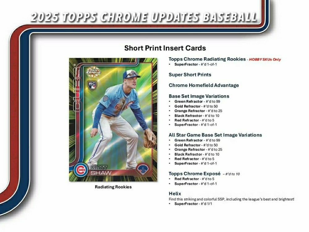 2025 Topps Chrome Update Baseball MLB Blaster Box Taass US