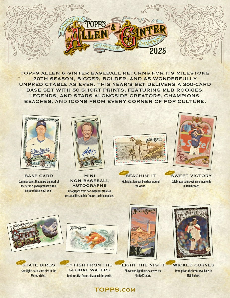2025 Topps Allen & Ginter Baseball MLB Blaster Box Taass for sale