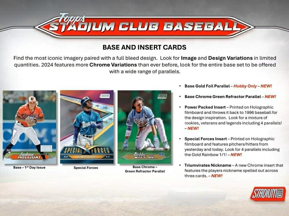 2024 Topps Stadium Club Baseball MLB Blaster Box Fashion