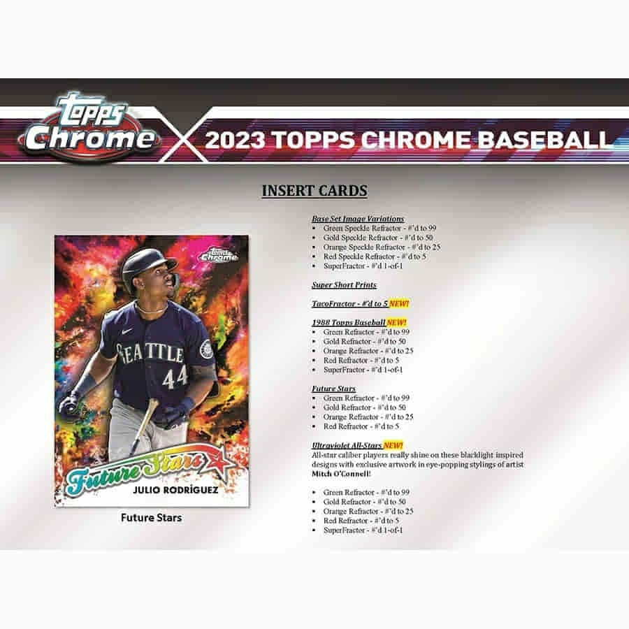 2023 Topps Chrome Baseball MLB Blaster Box Fashion