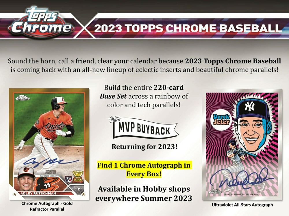 2023 Topps Chrome Baseball MLB Jumbo Box Taass sale