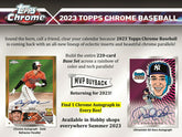2023 Topps Chrome Baseball MLB Hobby Box Taass for sale
