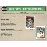 2023 Topps Heritage Baseball Blaster Box Fashion