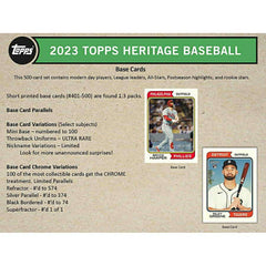 2023 Topps Heritage Baseball Blaster Box Fashion