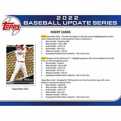 2022 Topps Update Series Baseball MLB Hobby Box Taass sale