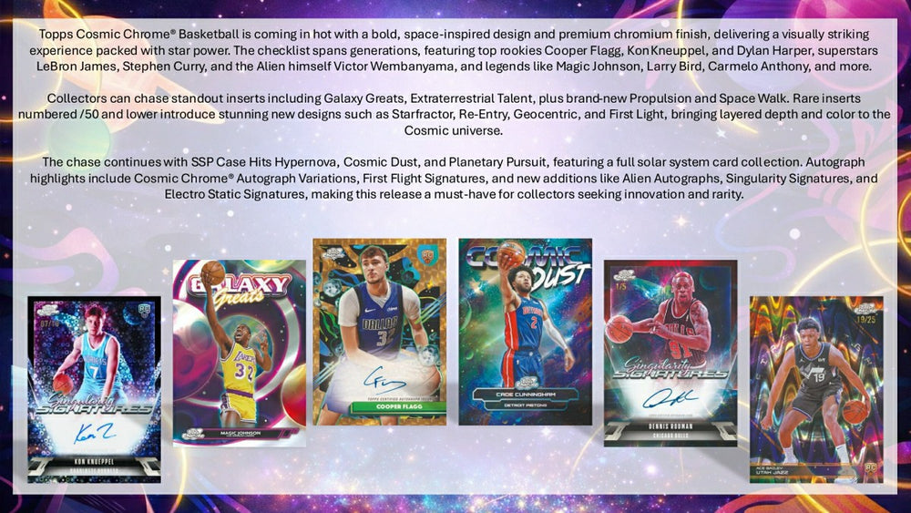 2025/26 Topps Cosmic Chrome NBA Basketball Hobby Pack Taass sale