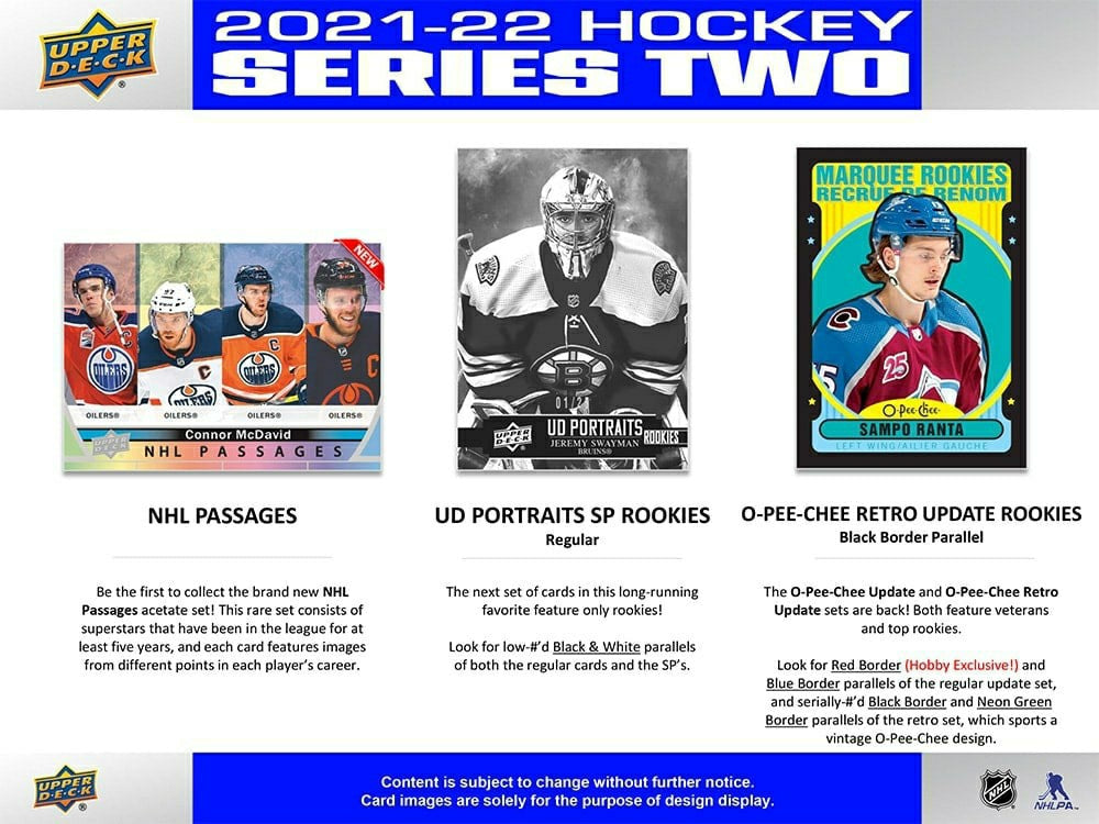 2021/22 Upper Deck Series 2 NHL Hockey Hobby Pack Taass sale