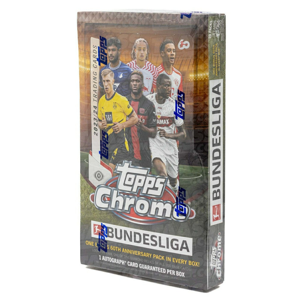 2023/24 Topps Chrome Bundesliga Soccer Hobby Box Lifestyle