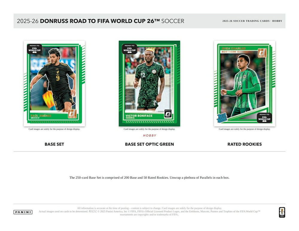 2025/26 Panini Donruss Road to FIFA World Cup Football Hobby Box Fashion