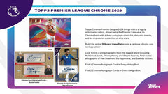 2025/26 Topps Chrome Premier League Soccer EPL Hobby Box Taass sale