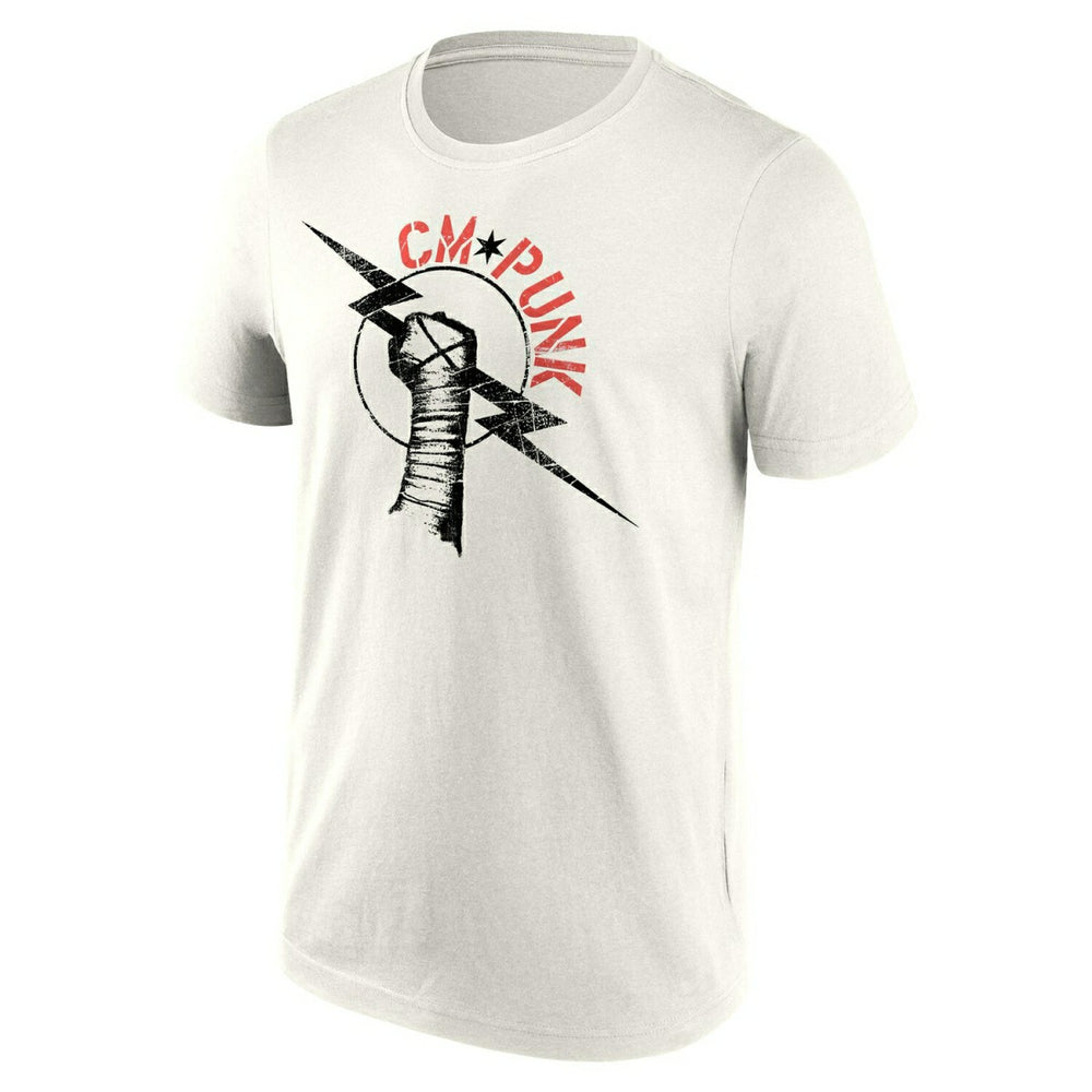 CM Punk WWE Superstar T-Shirt Cream Classic