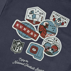 NFL Shield Core L&L '76 Boxer NFL Hoodie Navy Taass sale