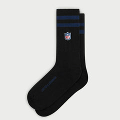NFL Shield L&L '90 Classics NFL Crew Socks Black Taass US