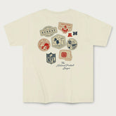 NFL Print L&L Core '89 Band T-Shirt Cream Classic