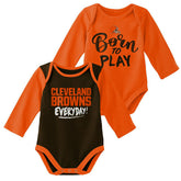 Cleveland Browns Born to Play NFL Baby Bodysuit Set (2-Piece) Taass US
