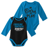Carolina Panthers Born to Play NFL Baby Bodysuit Set (2-Piece) Classic