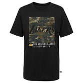 Los Angeles Lakers Anthony Davis Camo Logo NBA T-Shirt Black Classic
