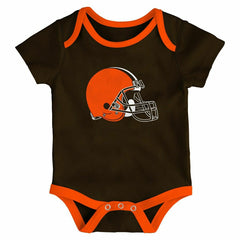 Cleveland Browns Champ NFL Infant Bodysuit Set (3-Piece) Fashion