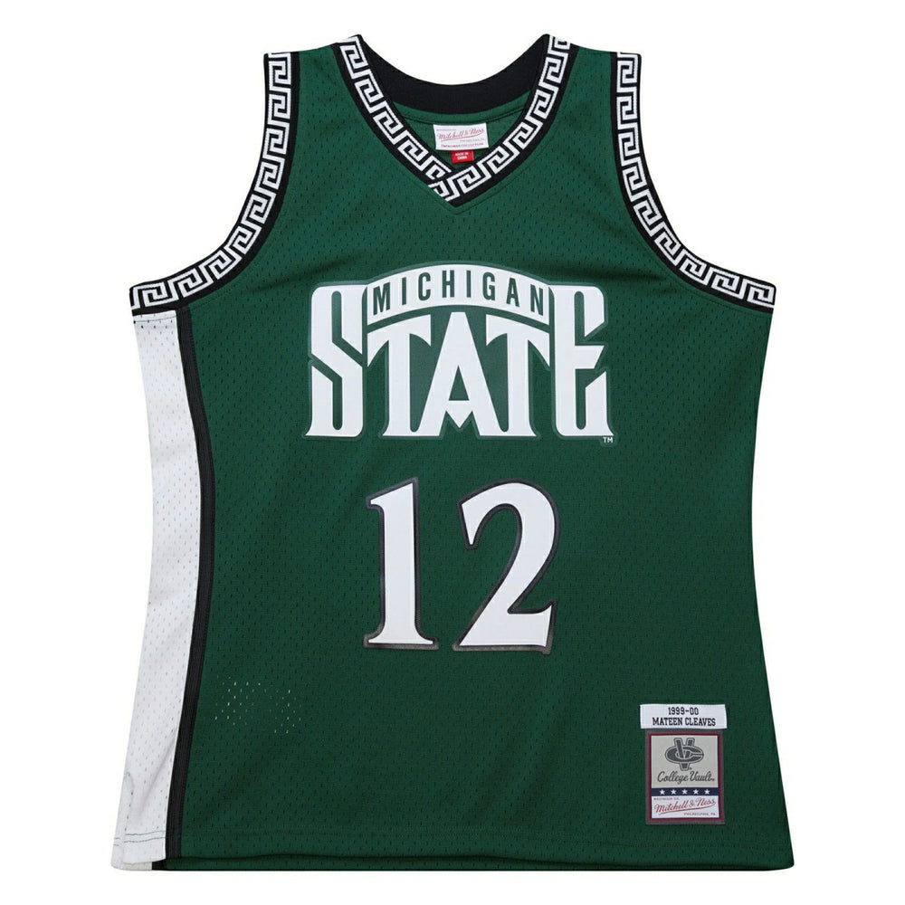 Mateen Cleaves #12 Michigan State Spartans 1999-00 Mitchell & Ness Swingman NCAA Jersey Green Lifestyle