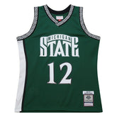 Mateen Cleaves #12 Michigan State Spartans 1999-00 Mitchell & Ness Swingman NCAA Jersey Green Lifestyle