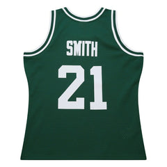 Steve Smith #21 Michigan State Spartans 1990-91 Mitchell & Ness Swingman NCAA Jersey Green Taass sale