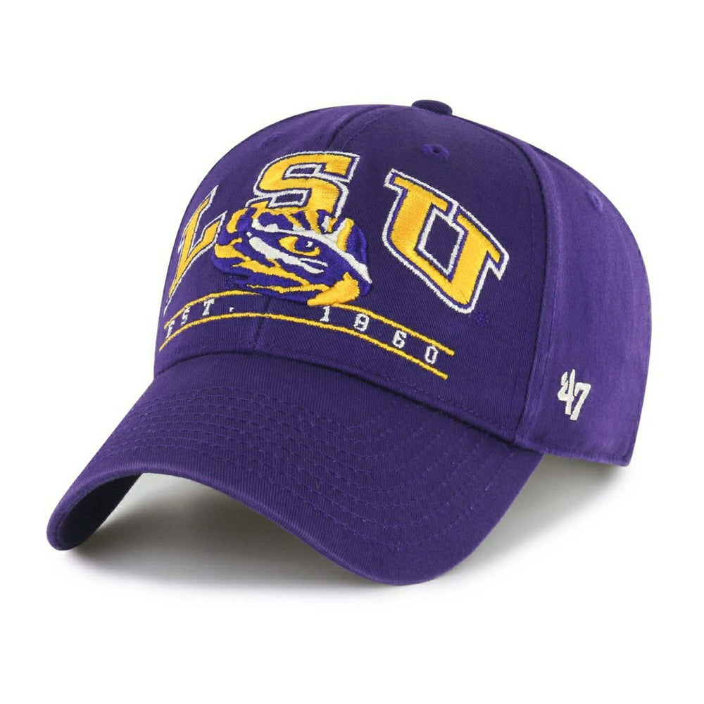 LSU Tigers Fletcher '47 MVP Adjustable NCAA Cap Purple Lifestyle