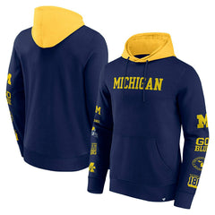 Michigan Wolverines Colorblock Badge NCAA Hoodie Taass for sale