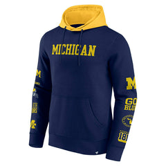 Michigan Wolverines Colorblock Badge NCAA Hoodie Taass for sale