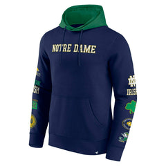 Notre Dame Fighting Irish Colorblock Badge NCAA Hoodie Classic