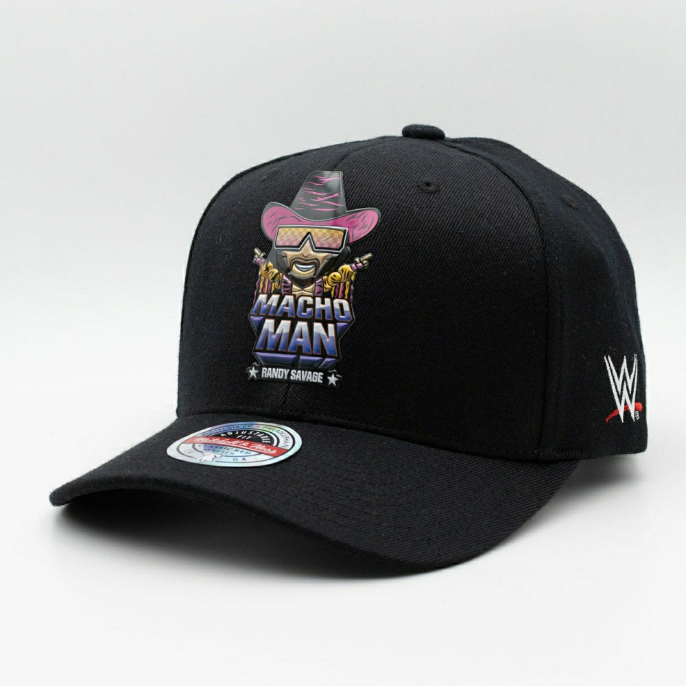 Throwback Macho Man Randy Savage Classic Red Snapback WWE Cap Black Taass US