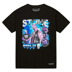 Stone Cold Steve Austin Icy Mitchell & Ness WWE Legend T-Shirt Black Taass sale