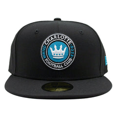 Charlotte FC Team Logo New Era 59FIFTY Fitted MLS Cap Black Taass US