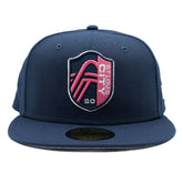 St. Louis City SC Team Logo New Era 59FIFTY Fitted MLS Cap Navy Classic