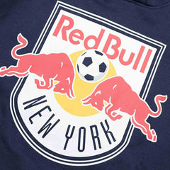 New York Red Bulls Crest Logo Fanatics MLS Hoodie Navy Taass sale
